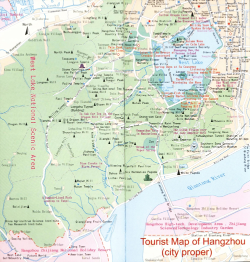 hangzhou tourist map